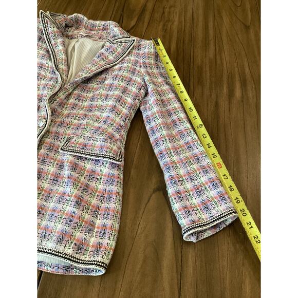 Veronica Beard Etney Dickey multi color purple tweed Jacket blazer size 0 - Picture 3 of 14